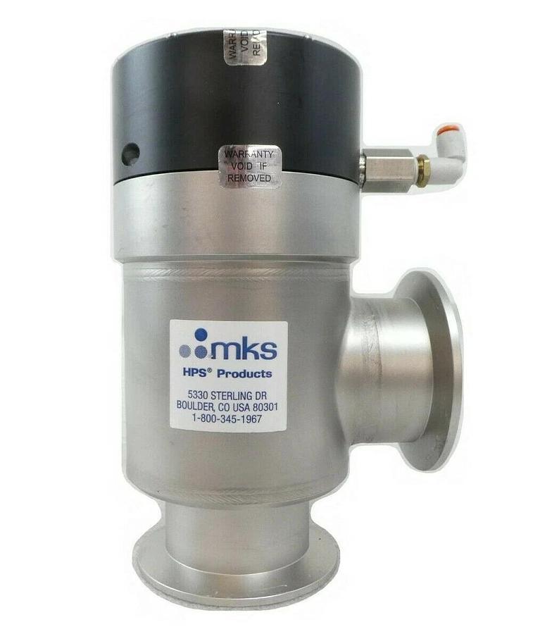 Used MKS Instruments 100018067 Pneumatic Right Angle Valve NW50 AMAT Chamber Working