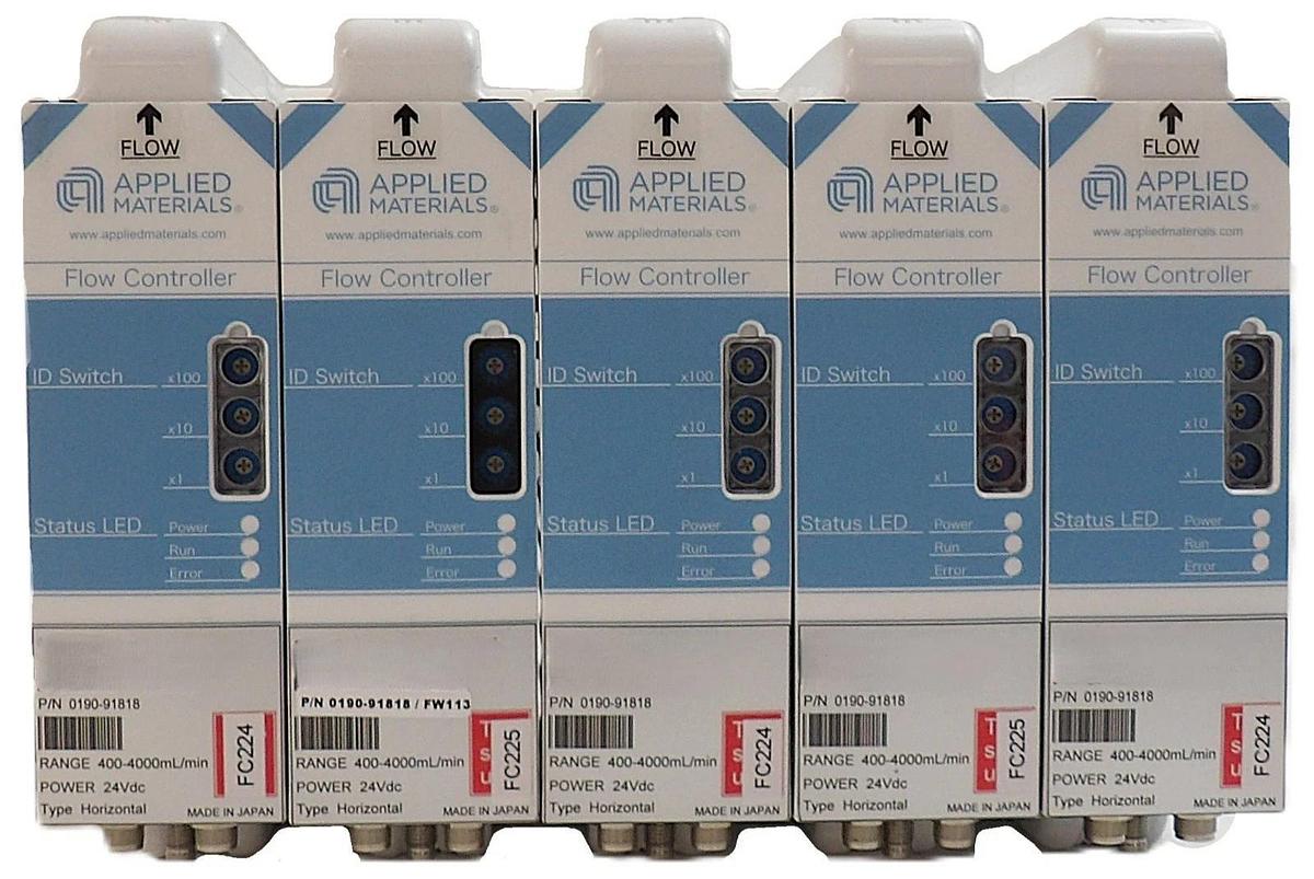 Used AMAT Applied Materials 0190-91818 Flow Controller 400-4000mL Lot of 5 Working