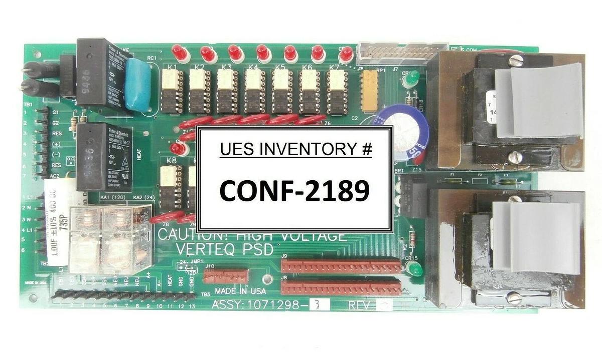 Used Verteq 1071298-3 High Voltage PSD Power Board 1071297-1 Working Surplus