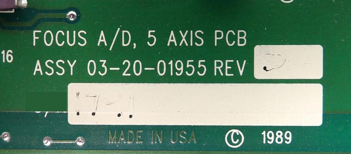 Used Ultratech Stepper 03-20-01955 5 Axis Focus A/D Board PCB Working Surplus