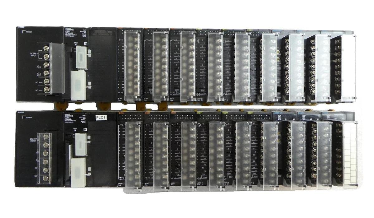 Used Omron SYSMAC Programmable Logic Controller CJ1W-PD025 CJ1G-CPU44H Lot of 2
