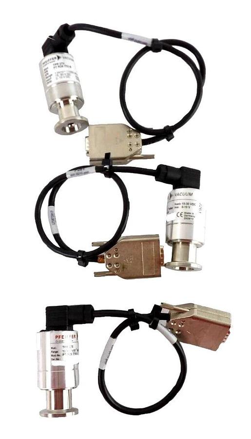 Used Pfeiffer Vacuum TPR 270 Compact Vacuum Gauge Reseller Lot of 3 Working Spare