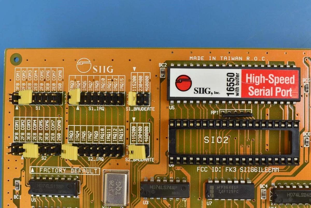 Used Siig JJ-A20062 PCB High-Speed Serial Port