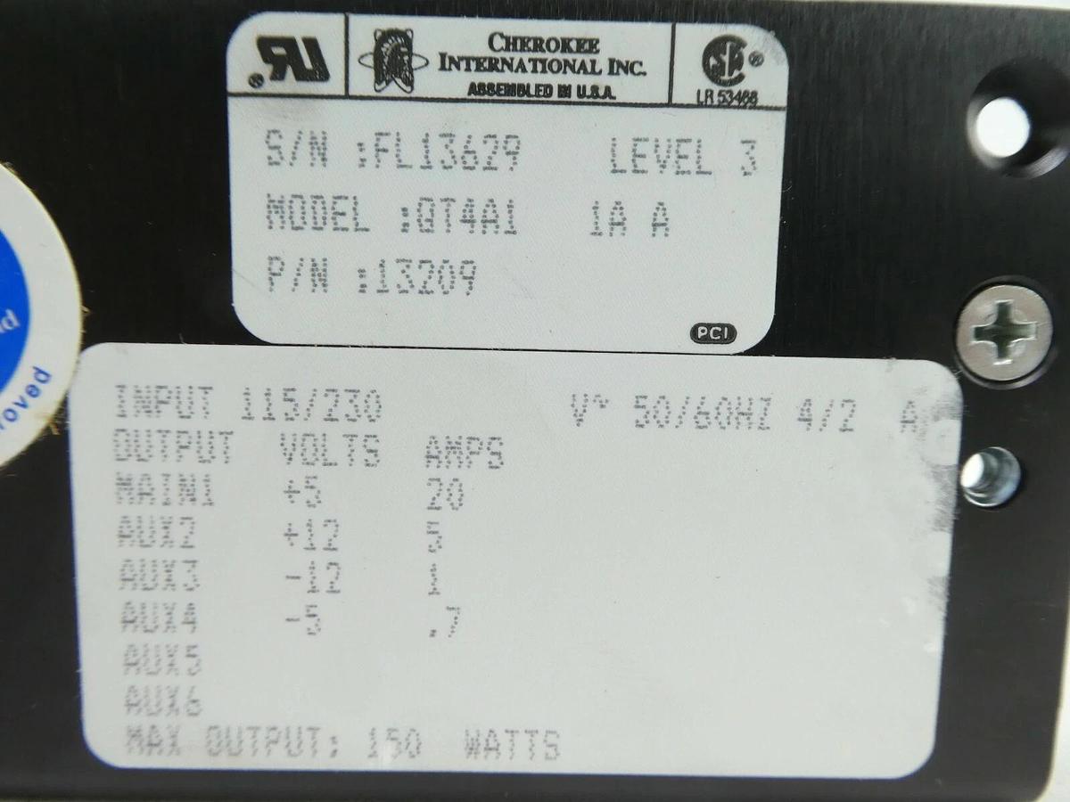 Used Cherokee International 13209 Power Supply QT4A1 SVG 90S Working Spare
