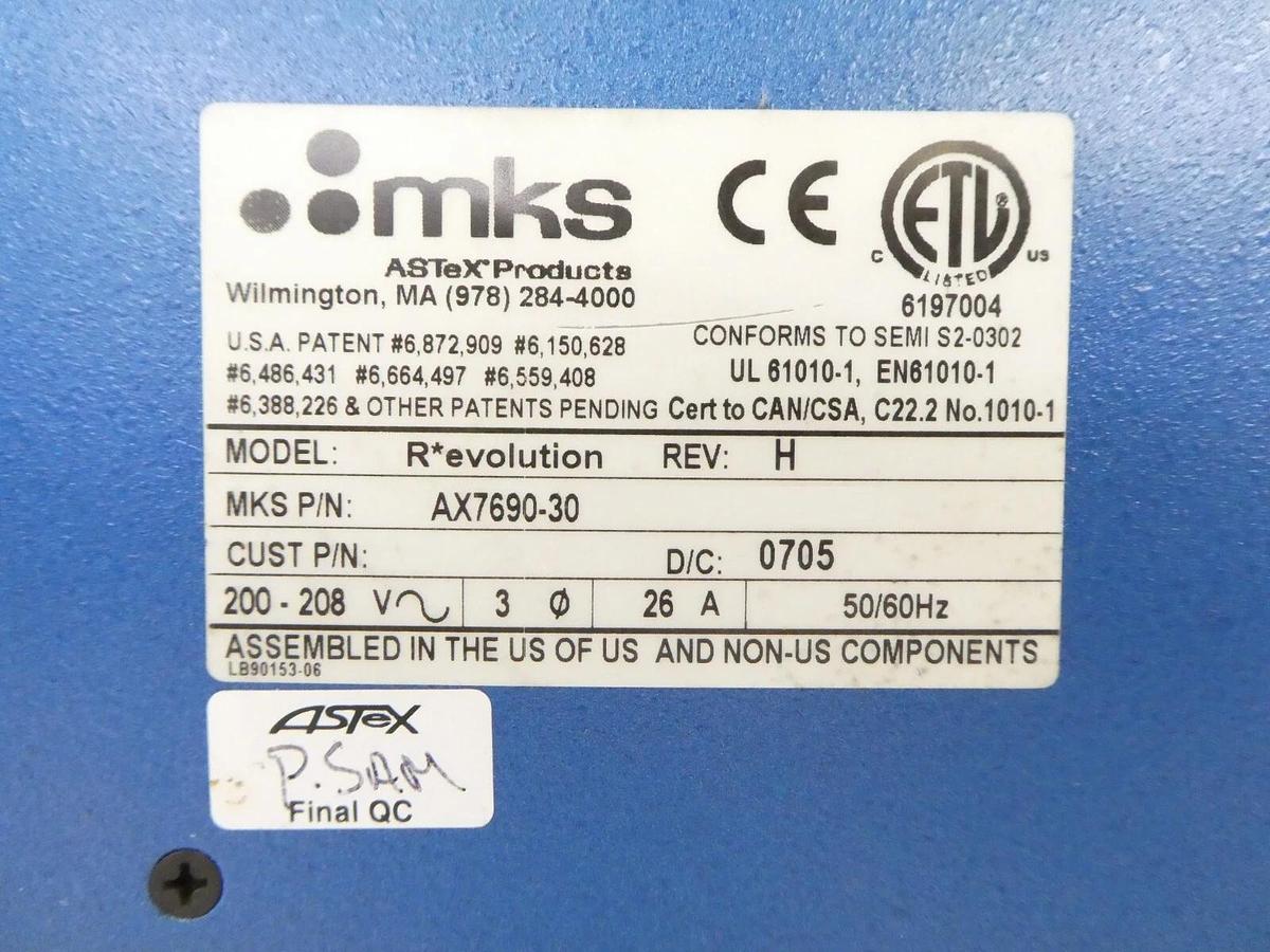 Used R*evolution MKS Instruments AX7690-30 RPS Remote Plasma Source Tested Working