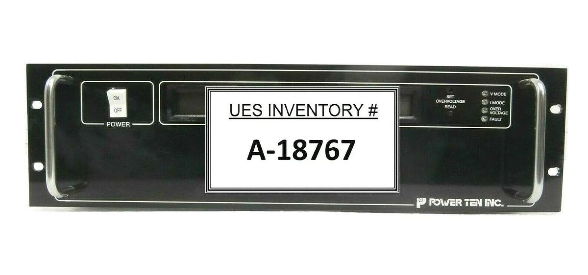 Used Power Ten P63C-8800 DC Power Supply 0-8 VDC P63 Series Tested Working Surplus