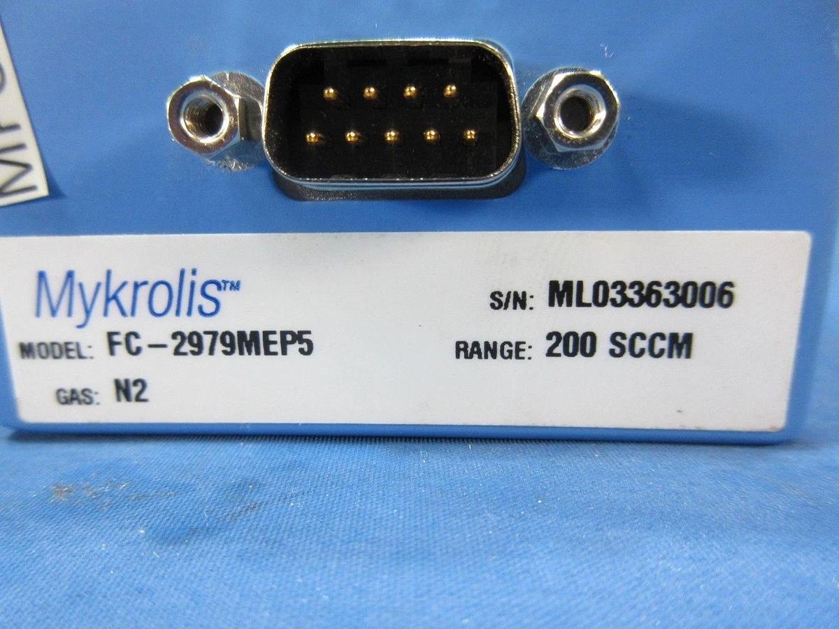 Used Mykrolis FC-2979MEP5 Mass Flow Controller MFC 200 SCCM N2 Used Working