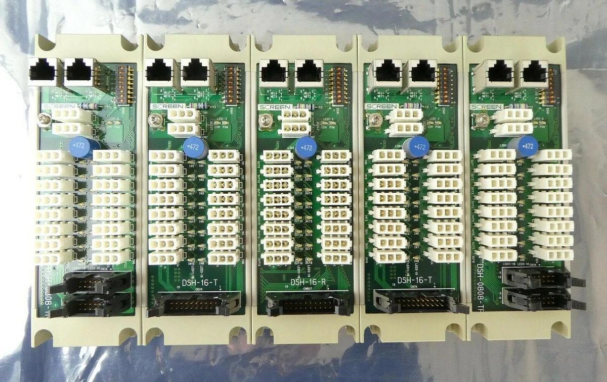 Used DNS Dainippon Screen DSH Network PCB Module Set of 5 DSH-0808-TR SU-3000 Working