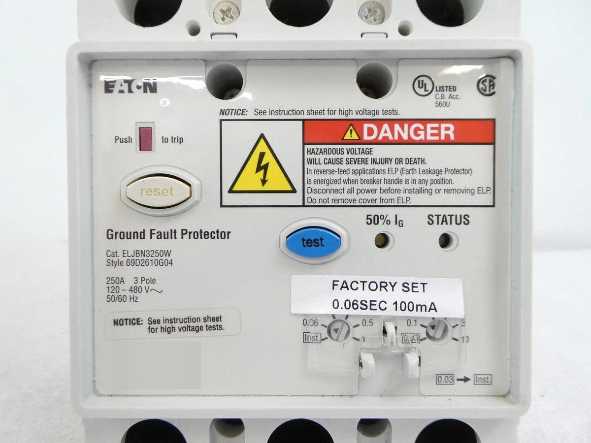 Used Eaton JGE325032G Circuit Breaker J250E ELJBN3250W Reseller Lot of 2 Working