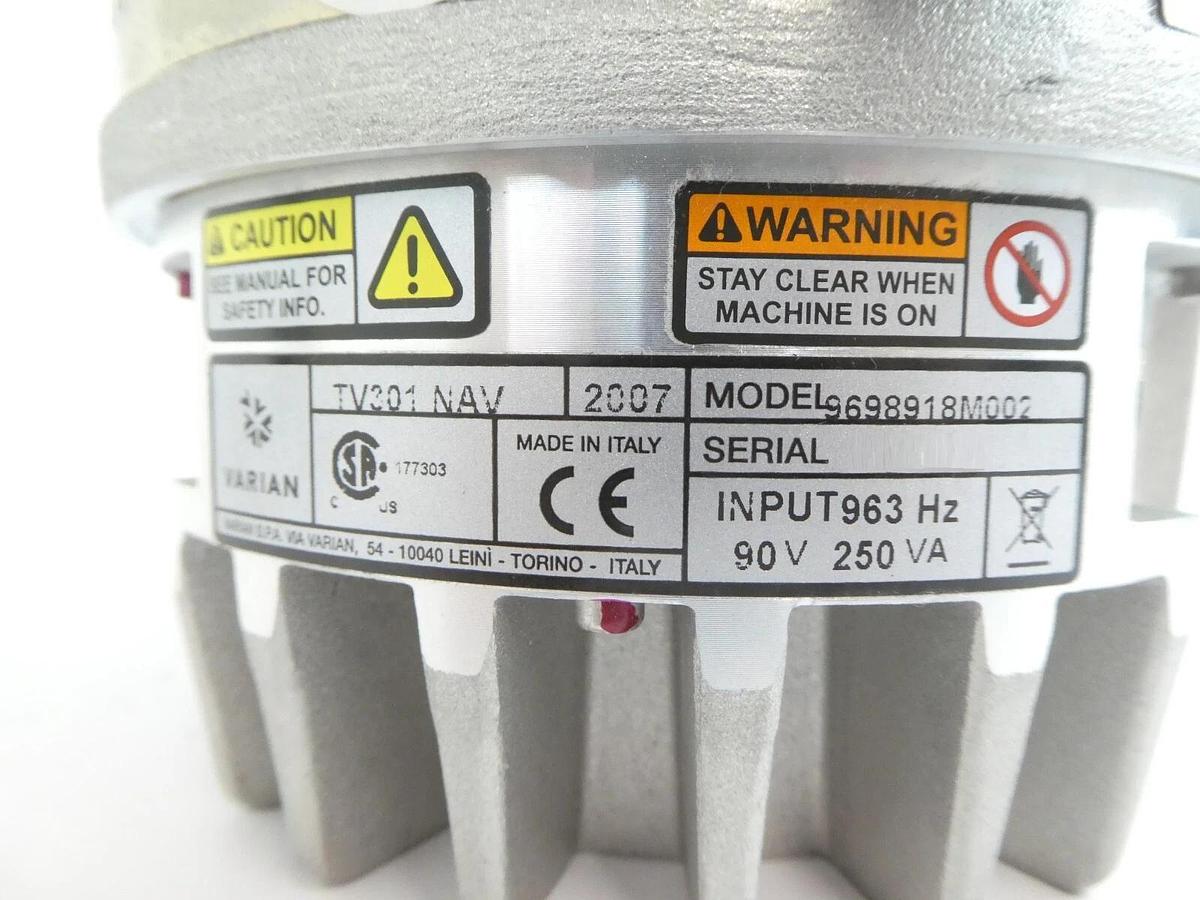 Used TV-301 NAV Navigator Varian 9698918M002 Turbomolecular Pump Tested For Rebuild