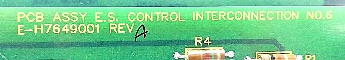 Used Varian VSEA E-H7649001 E.S. Control Interconnection No. 6 PCB Working Surplus