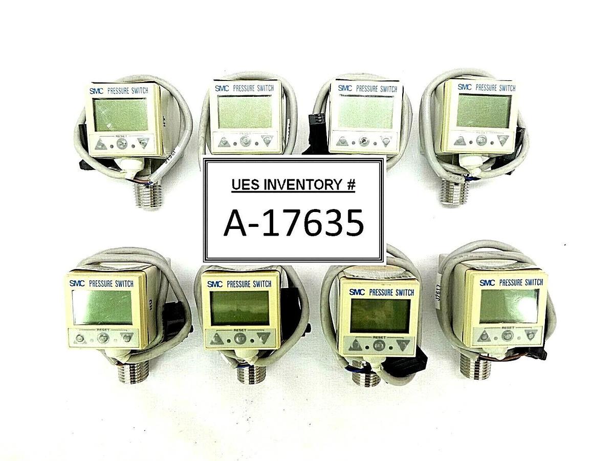 Used SMC ISE5B-02-27L-M-X122 Digital Pressure Switch ISE5B Lot of 8 Working Surplus
