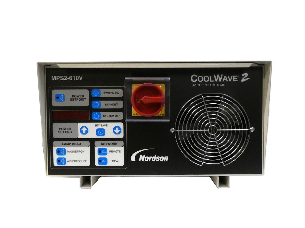 Used Nordson 1605254 UV Curing Systems MPS2-610V CoolWave 2 CW2 610V Working Surplus