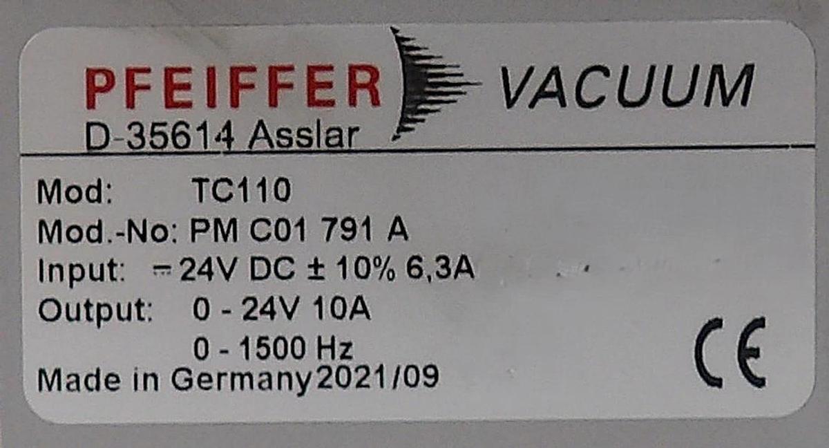 Used Pfeiffer Vacuum PM C01 971 A Turbomolecular Pump Controller SplitFlow 80 Working