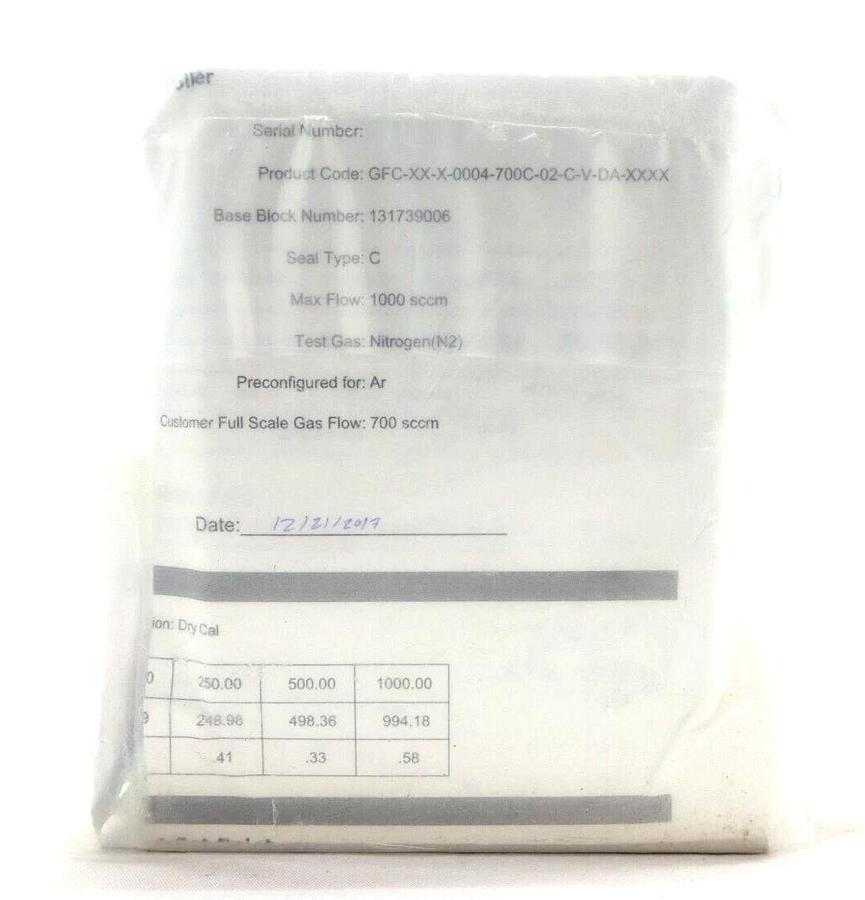 Pivotal Systems 32-03030 Mass Flow Controller MFC 700 SCCM Ar New Surplus