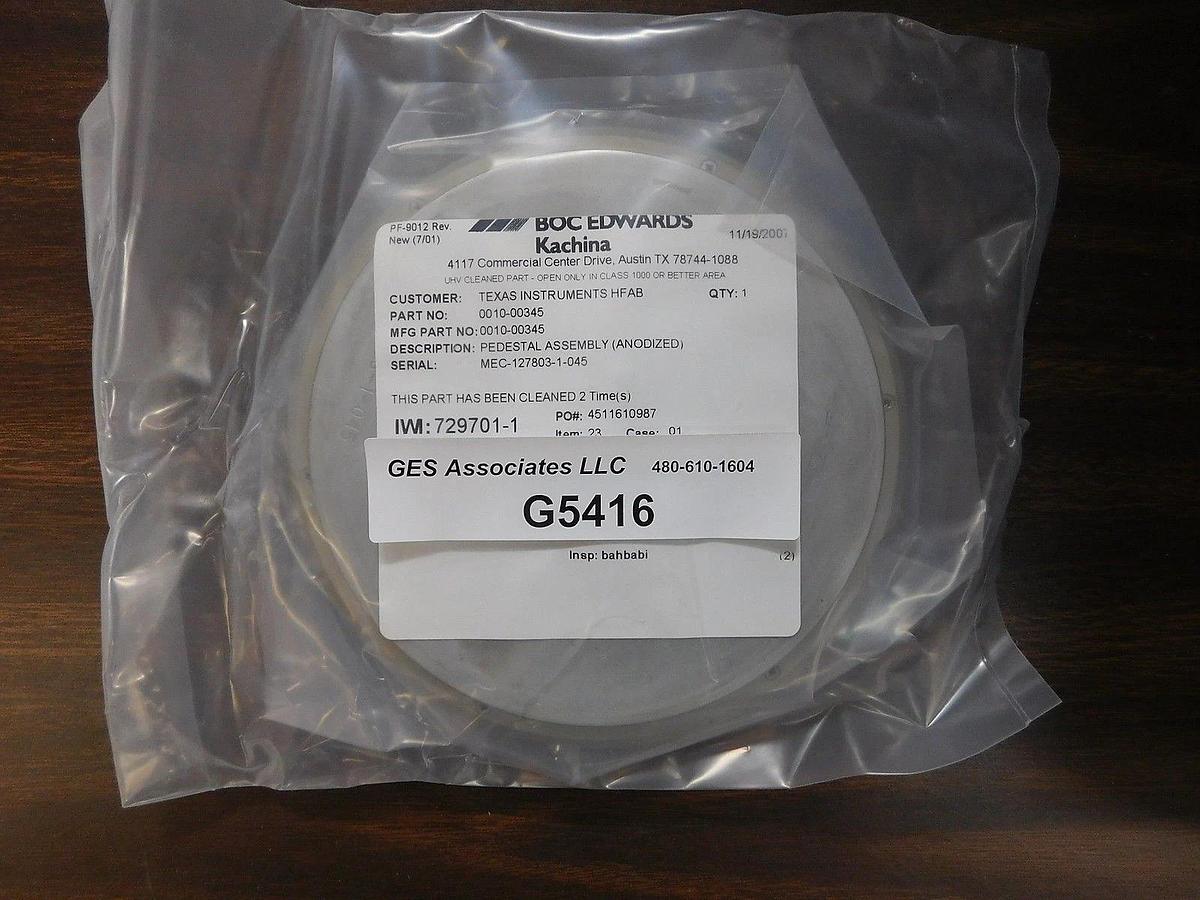 Refurbished AMAT Applied Materials 0010-00345 150mm Pedestal Assembly Anodized Refurbished
