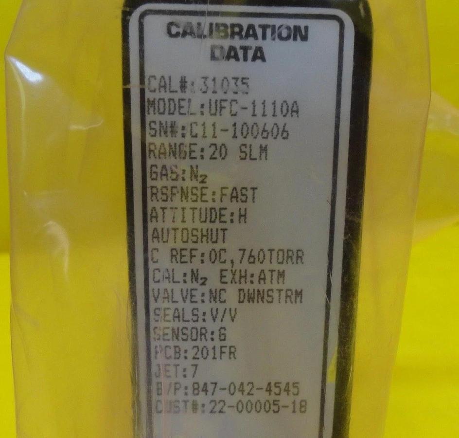 Refurbished UNIT Instruments UFC-1110A Mass Flow Controller MFC 1100A 20 SLM N2 Refurbished