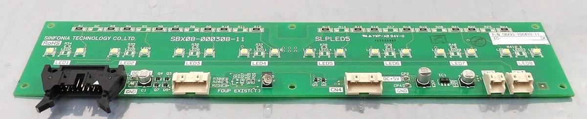 Used Sinfonia Technology SBX93-100410-11 Interface PCB SLPLED5 SBX08-000308-11 New