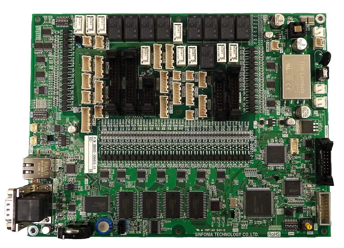 Used Sinfonia Technology SBX93-100415-11 Interface PCB SLPCPU8 SBX08-000312-12 New