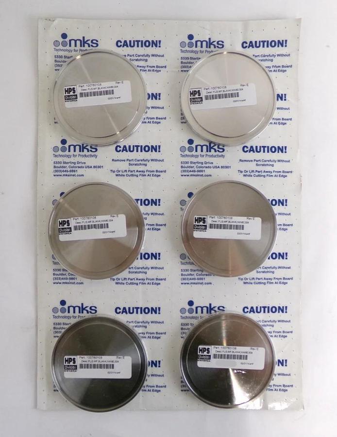 MKS Instruments 100760108 NW80 Vacuum Blank Off HPS 60-00044-00 Lot of 18 New