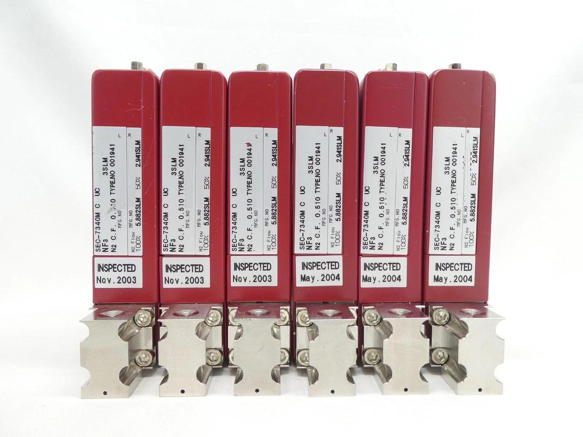 Used STEC SEC-7340M Mass Flow Controller MFC 3 SLM NF3 Reseller Lot of 6 Working