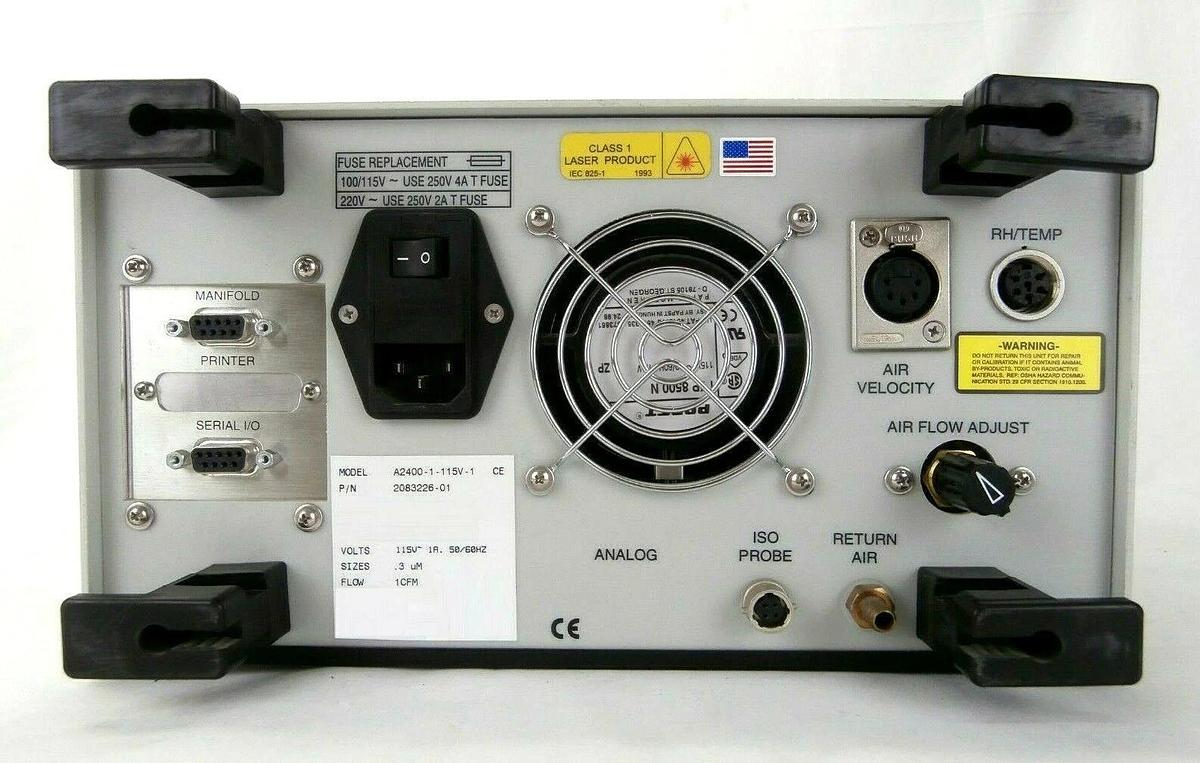 Used Met One 2083226-01 Laser Particle Counter A2400-1-115V-1 Tested Working Surplus