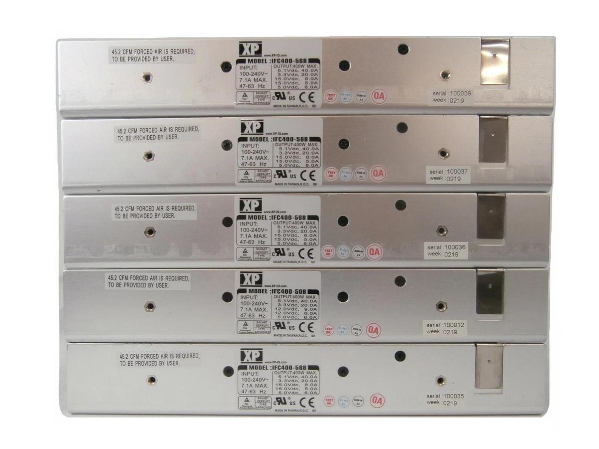 Used XP Power IFC400-56B Power Supply IFC400-50B Lot of 5 AMAT Centura Working Spare