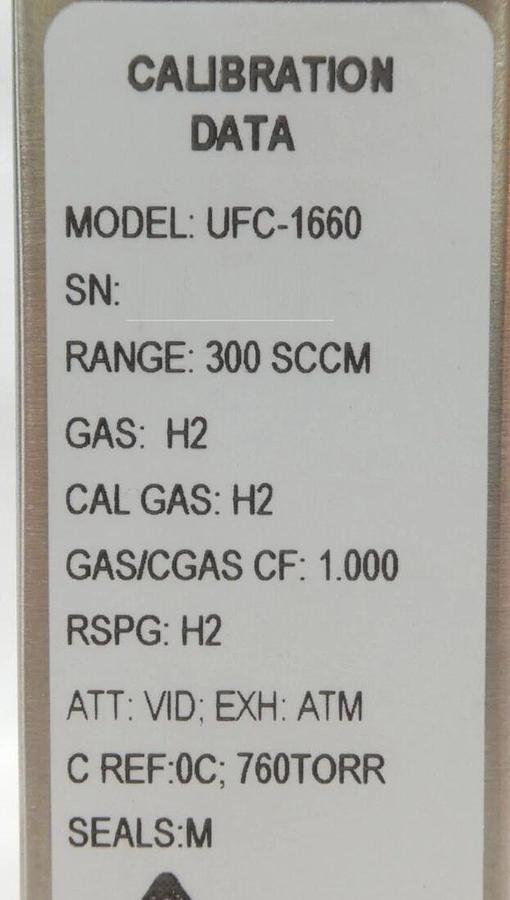 Refurbished UNIT Instruments UFC-1660 Mass Flow Controller MFC 300 SCCM H2 OEM Refurbished