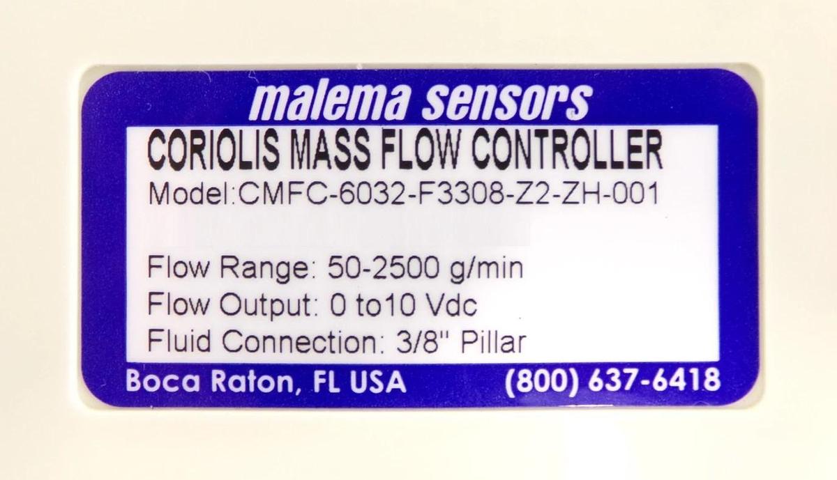 Malema Sensors CMFC-6032-F3308-Z2-ZH-001 Coriolis MFC Lot of 2 New