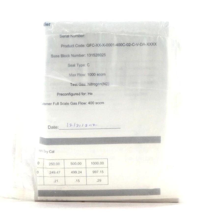 Pivotal Systems 32-03029 Mass Flow Controller MFC 400 SCCM He New Surplus