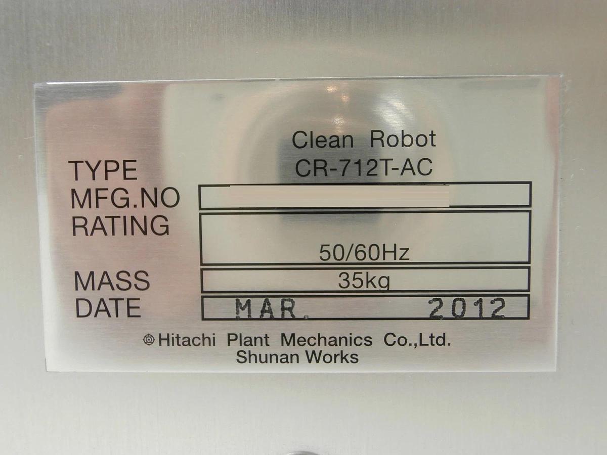 Used Hitachi CR-712T-AC Wafer Handling Clean Robot Shunan Works M-712E Etcher As-Is