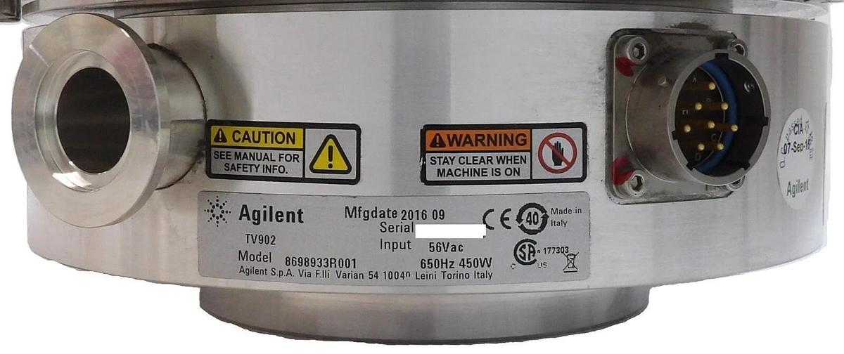 Used TV902 PUMP Agilent 8698933R001 Turbomolecular Pump Spectrometer Turbo Working