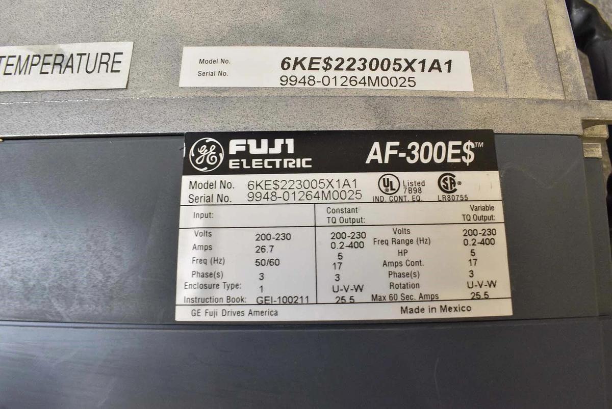 Used Fuji Electric 6KE$223005X1A1 AF-300E$ GE Drive Spare Surplus