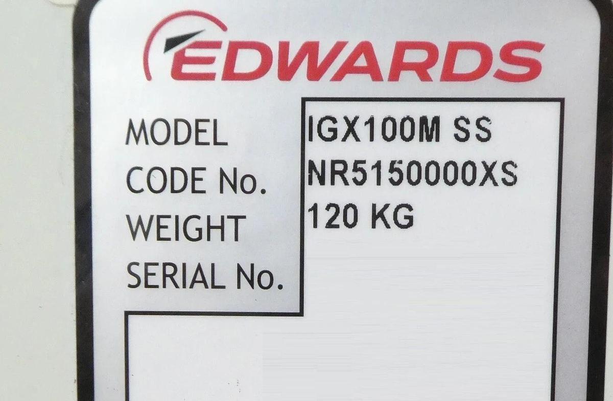 Refurbished iGX100M Edwards NR5150000XS Dry Pump IGX 100 M SS Manufacturer Refurbished
