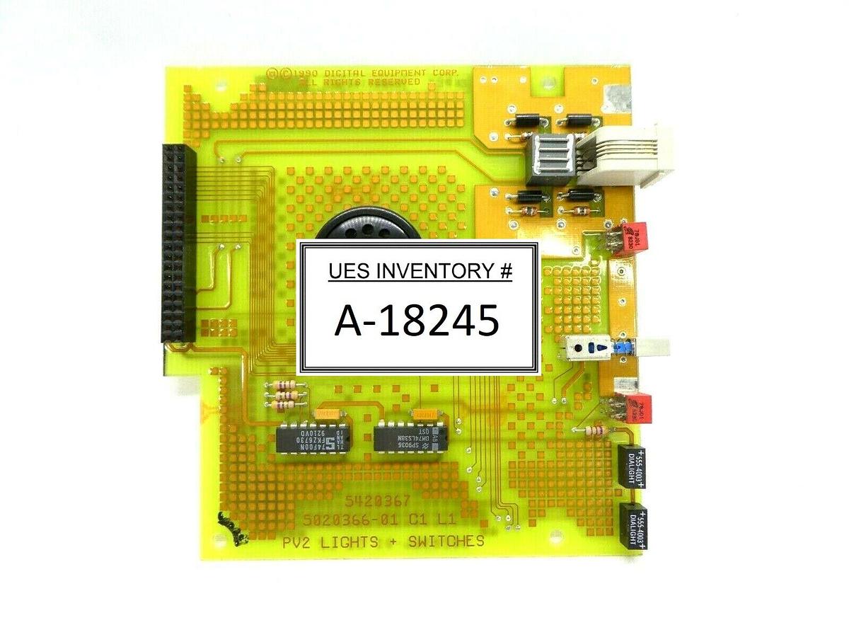 Used Digital 5020366-01 C1 PV2 Lights + Switches Board PCB DEC 5420367 Working Spare