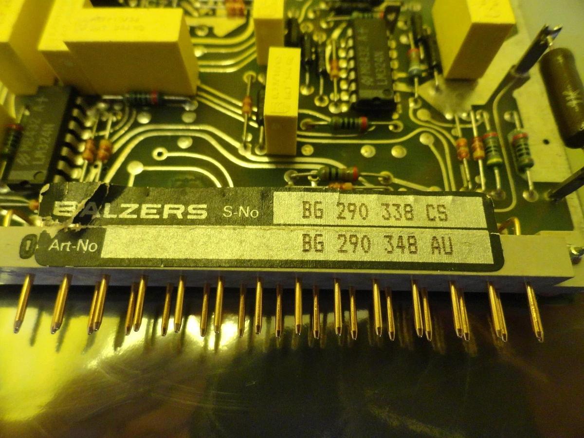 Used Balzers BG 290 348 AU Measuring Amplifier PCB Card BG290348AU Used Working
