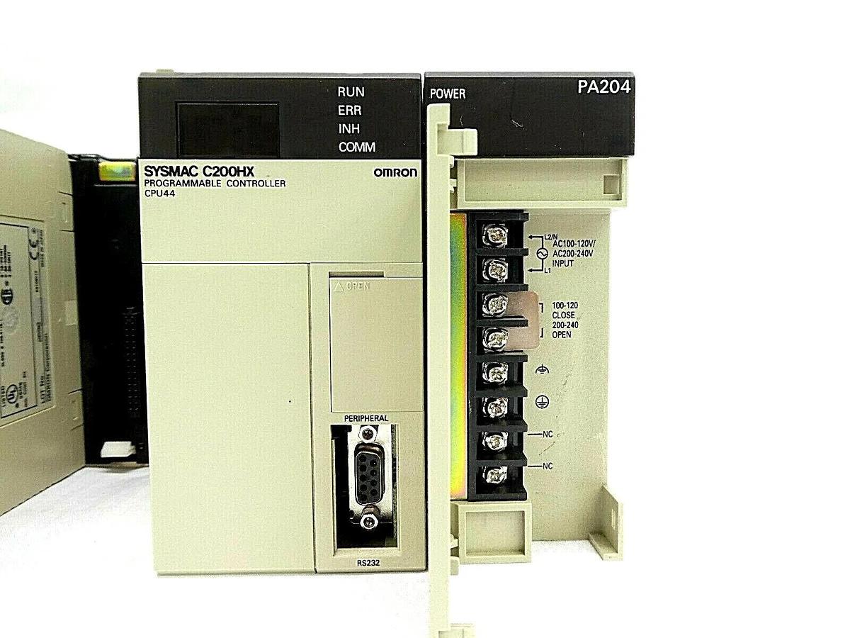 Used Omron C200HX Programmable Logic Controller PLC Microbar Trackmate C200HX-CPU44-E