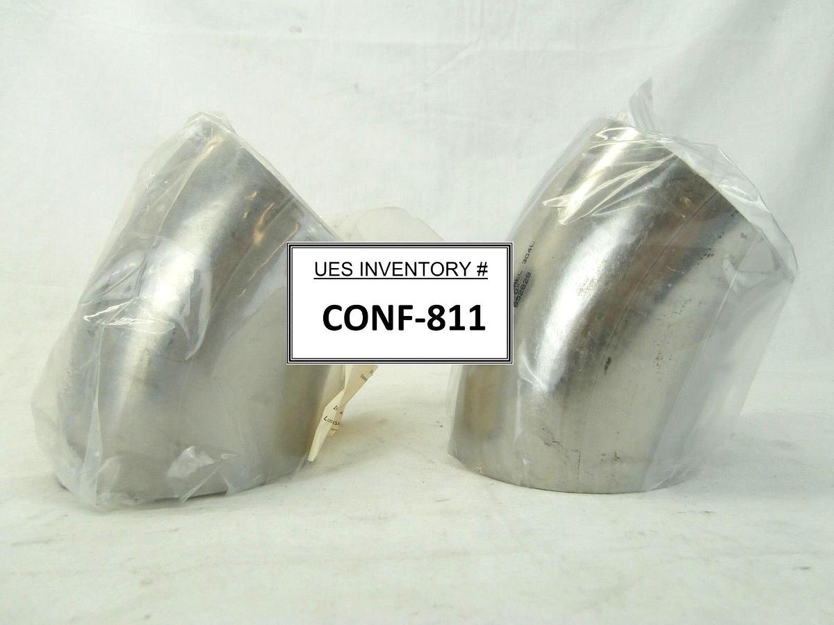 Andron A2KSX4140 Long Radius 45° Stainless UHV Elbow Fitting 2WK Lot of 2 New