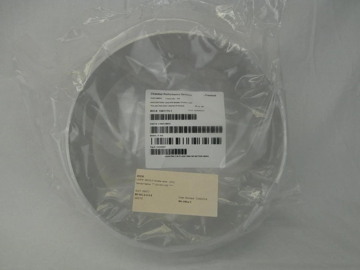 Used AMAT Applied Materials 0021-39972 Middle Throttle Valve Liner Refurbished