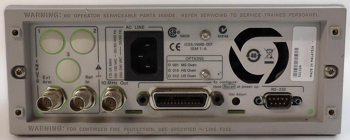 Used Agilent Technologies 53132A 225 MHz Universal Counter Spare Surplus