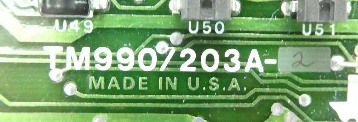 Used Texas Instruments 1600252-000 RAM Module PCB Card TM990/203A-2 Varian 115679002