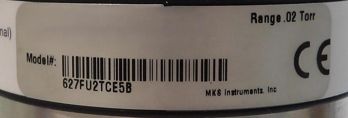 Used MKS Instruments 627FU2TCE5B Baratron Pressure Transducer Type 627F Spare