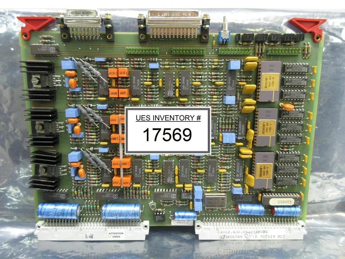 Used ASML 4022.430.0530 P. Chuck Drive PCB Card PAS 5000/2500 Wafer Stepper Used
