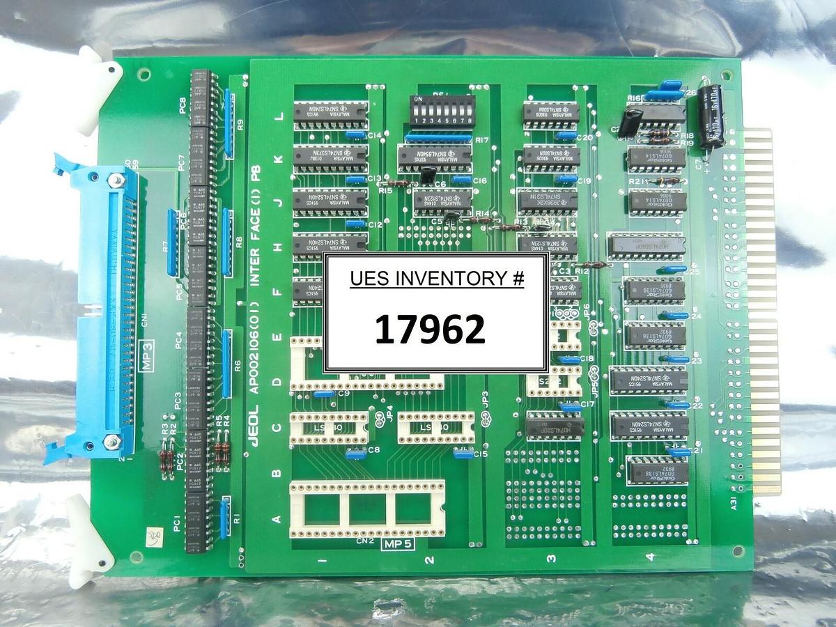 Used JEOL AP002106(01) Processor Board PCB Card INTER FACE(1)PB JSM-6400F Used