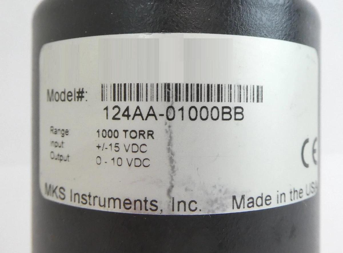 Used MKS Instruments 124AA-001000BB Baratron Type 124 1000 TORR Working Spare