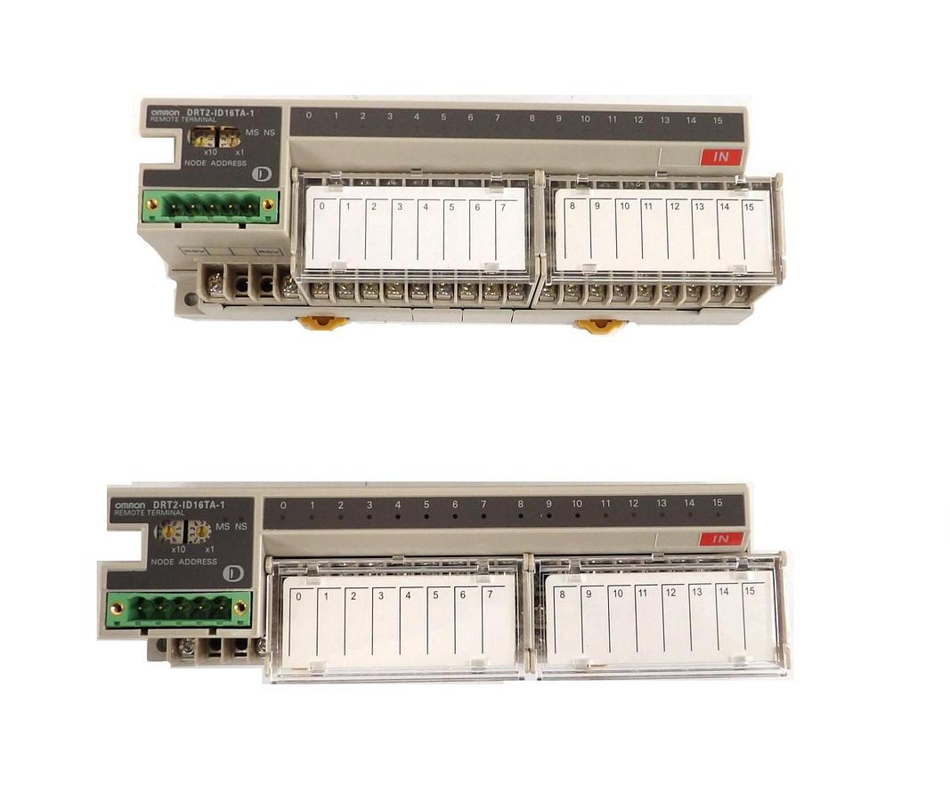 Used Omron DRT2-ID16TA-1 Remote Terminal DeviceNet ASM 41-125761A01 Lot of 2 New