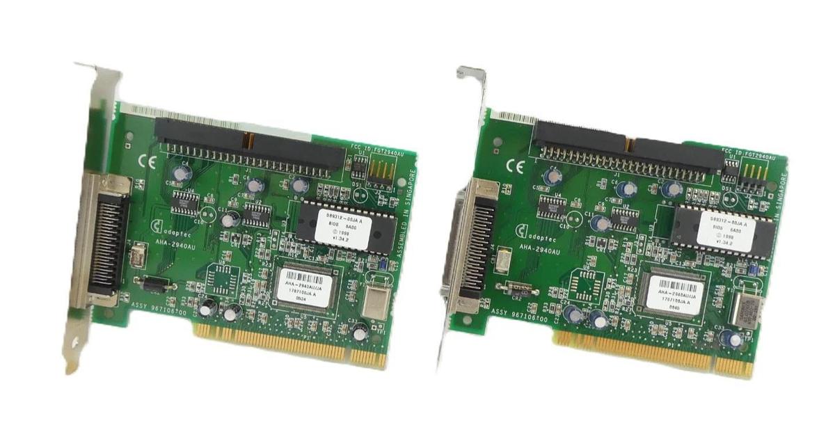Used Adaptec 967106-00 SCSI Controller PCB Card AHA-2940AU Reseller Lot of 2 Working