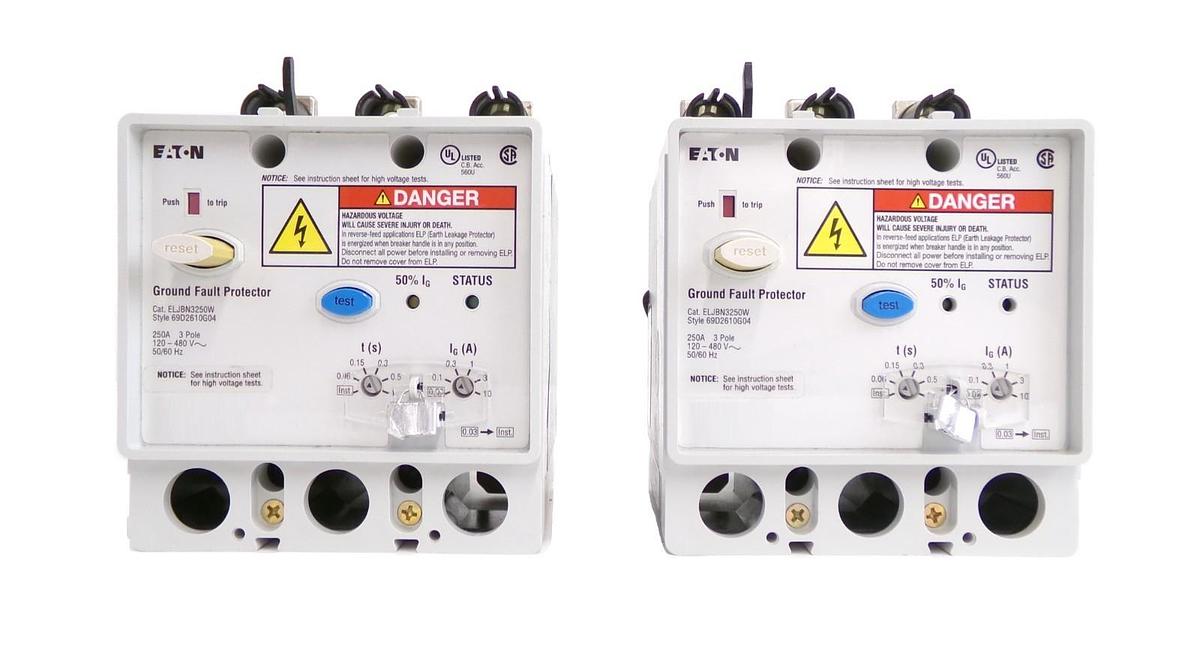 Eaton ELJBN3250W Ground Fault Protector Lot of 2 New