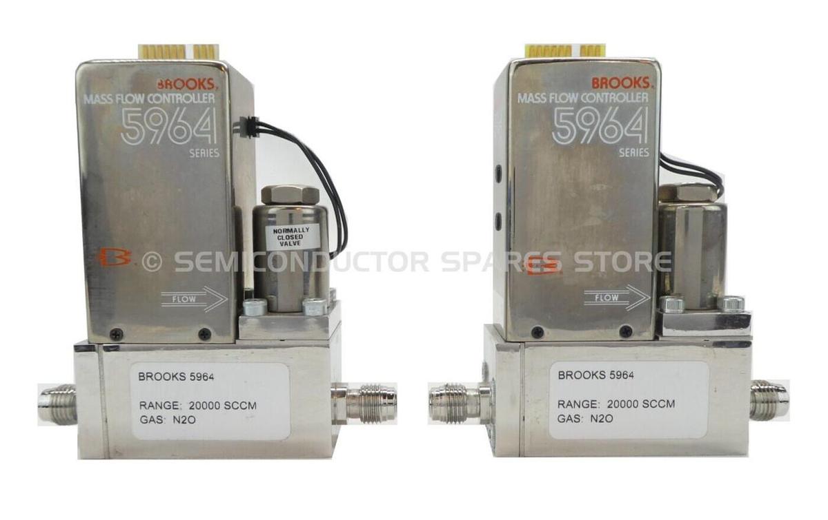 Refurbished Brooks 5964 Mass Flow Controller MFC 20000 SCCM N2O Lot of 2 OEM Refurbished
