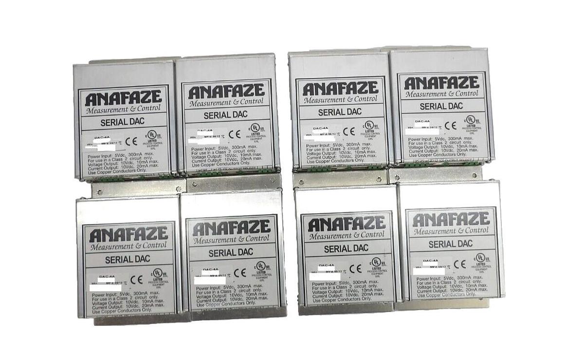 Used Watlow DAC-4A Serial DAC Measurement Control Anafaze Lot of 8 Working Surplus